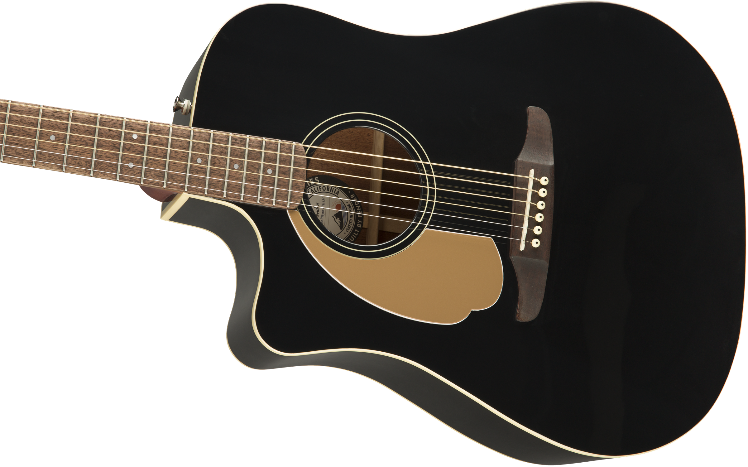 Fender Redondo Lh California Player Gaucher Cw Epicea Acajou Pau - Jetty Black - Electro acoustic guitar - Variation 2