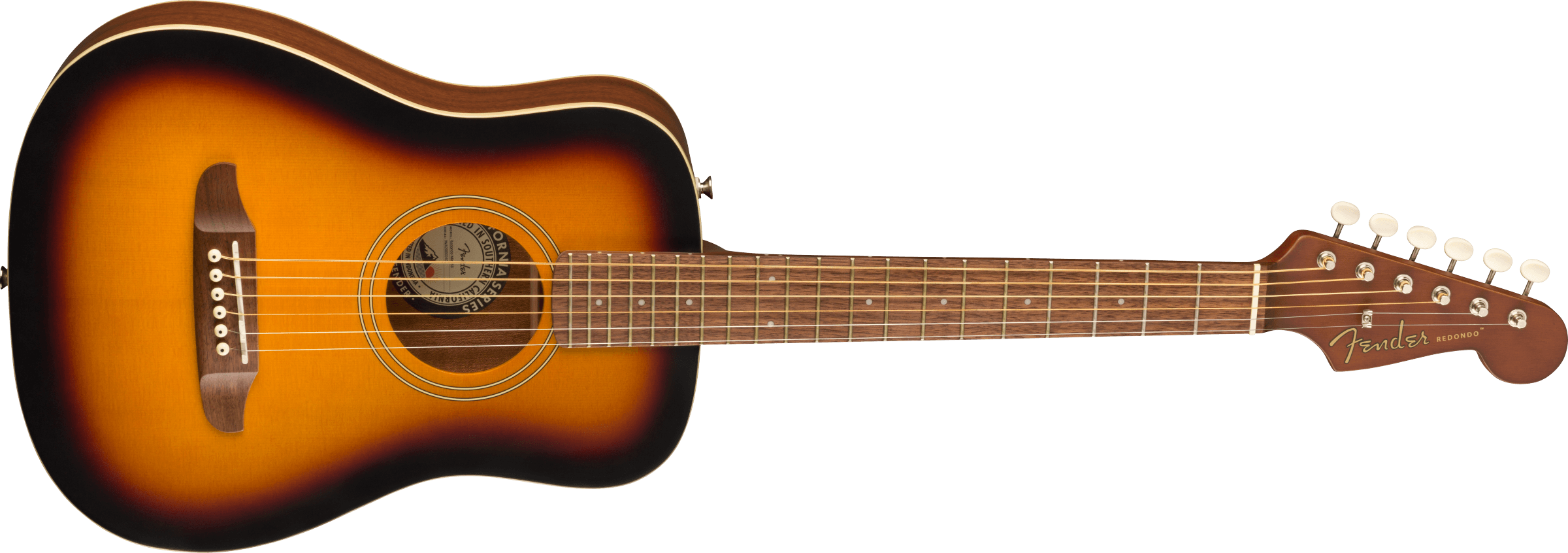 Fender Redondo Mini Dreadnought Epicea Acajou Pf - Sunburst - Travel acoustic guitar - Variation 2