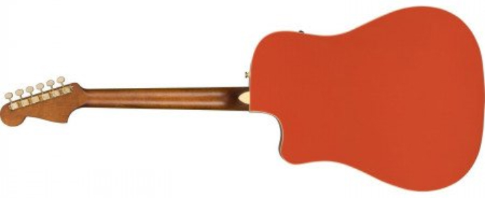Fender Redondo Player California Ltd Dreadnought Cw Epicea Acajou Wal - Fiesta Red - Acoustic guitar & electro - Variation 1