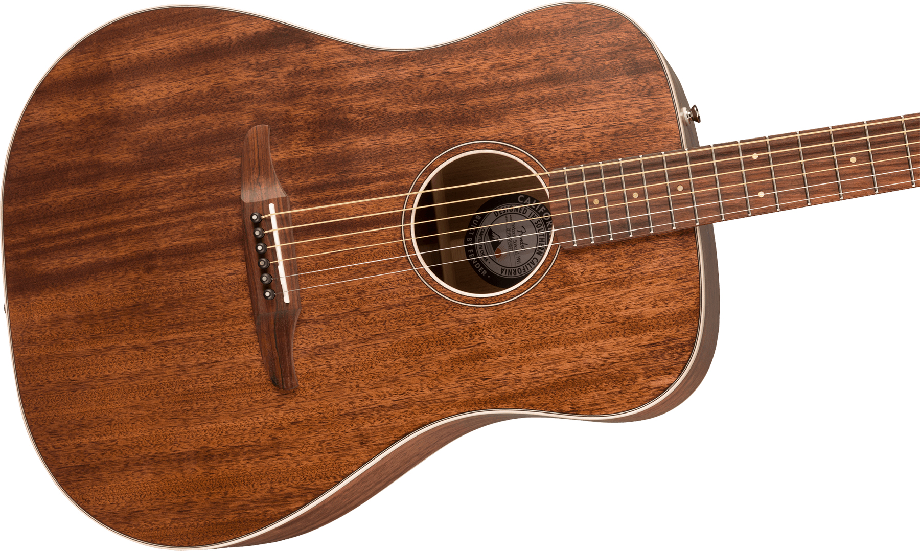 Fender Redondo Special California Dreadnought Tout Acajou Pf +housse - Natural Satin - Electro acoustic guitar - Variation 2