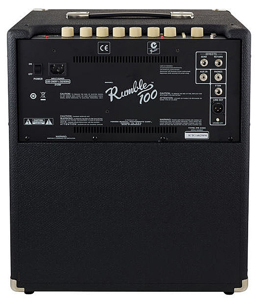 Fender Rumble 100 2014 100w 1x12 Black - Bass combo amp - Variation 1