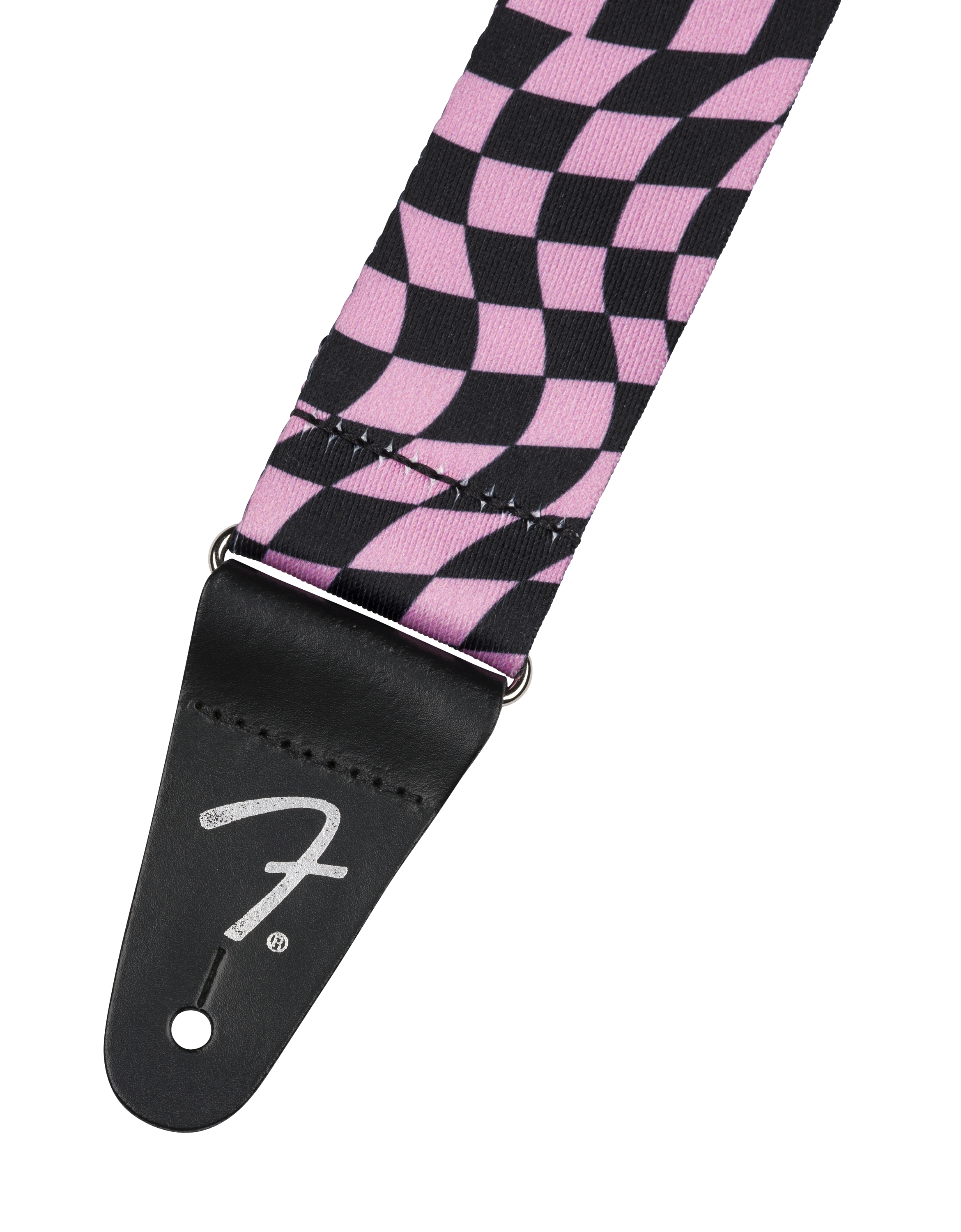 Fender Sangle Poly À Damier OndulÉe Pnk - Guitar strap - Variation 1
