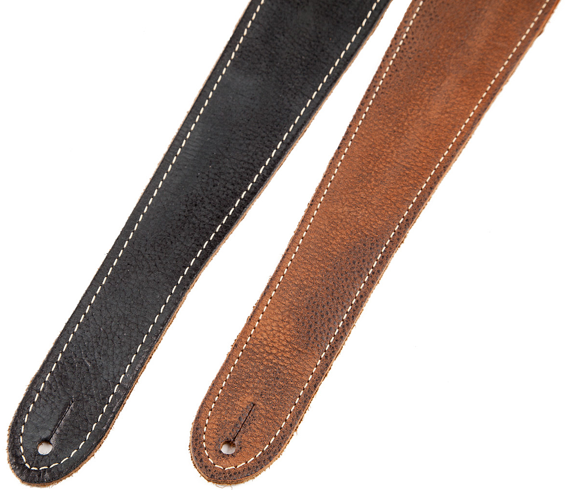 Fender Leather Road Worn Black - Guitar strap - Variation 2