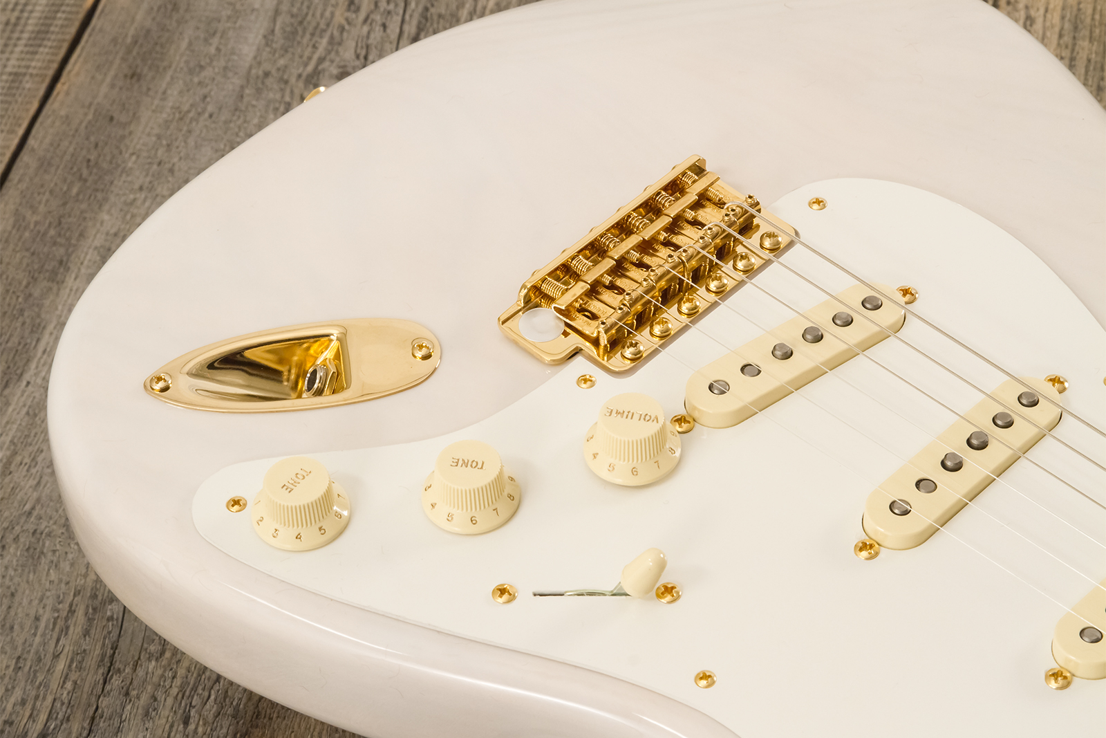 Fender Strat 1957 American Vintage Ii Ltd Usa 3s Trem Mn - White Blonde - Str shape electric guitar - Variation 4