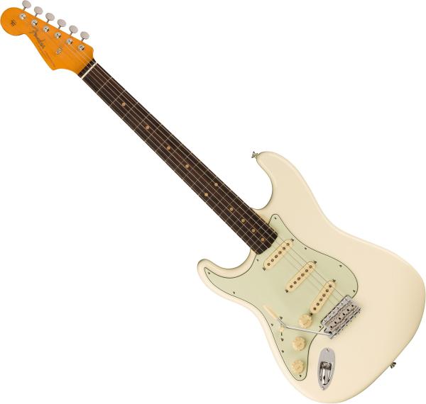 Guitare électrique solid body Fender American Vintage II 1961 Stratocaster LH (USA, RW) - Olympic white