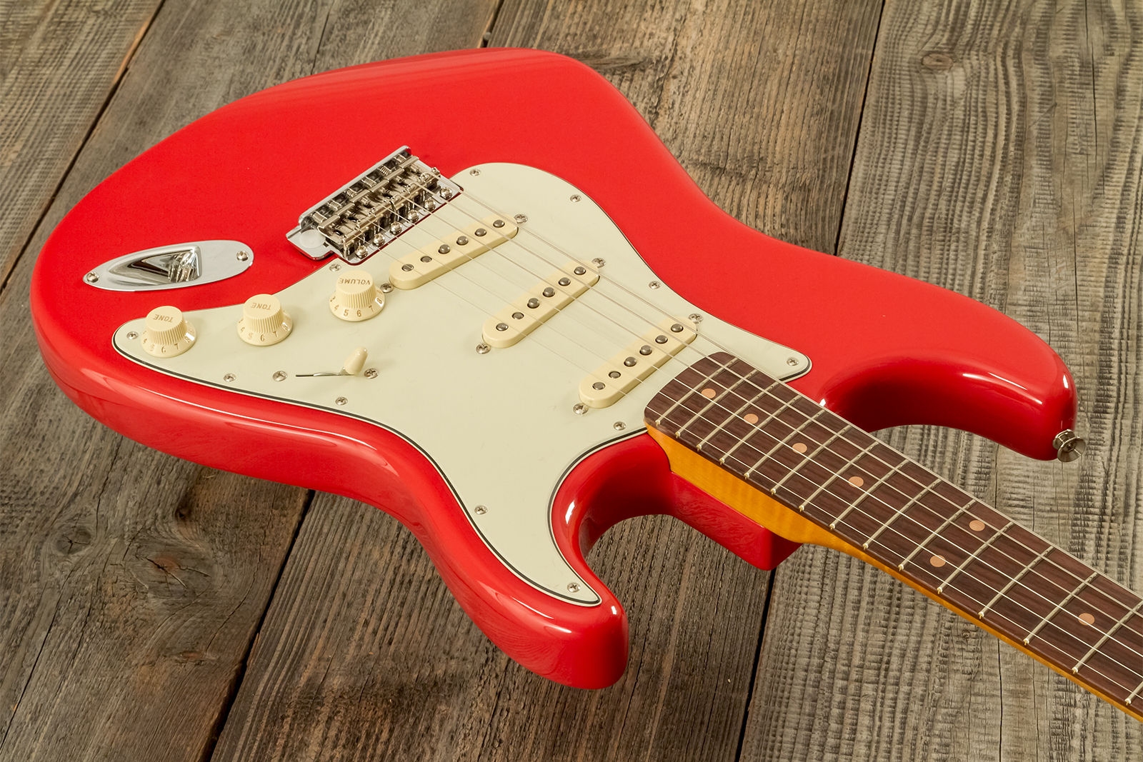 Fender Strat 1961 American Vintage Ii Ltd Usa 3s Trem Rw - Fiesta Red - Str shape electric guitar - Variation 2