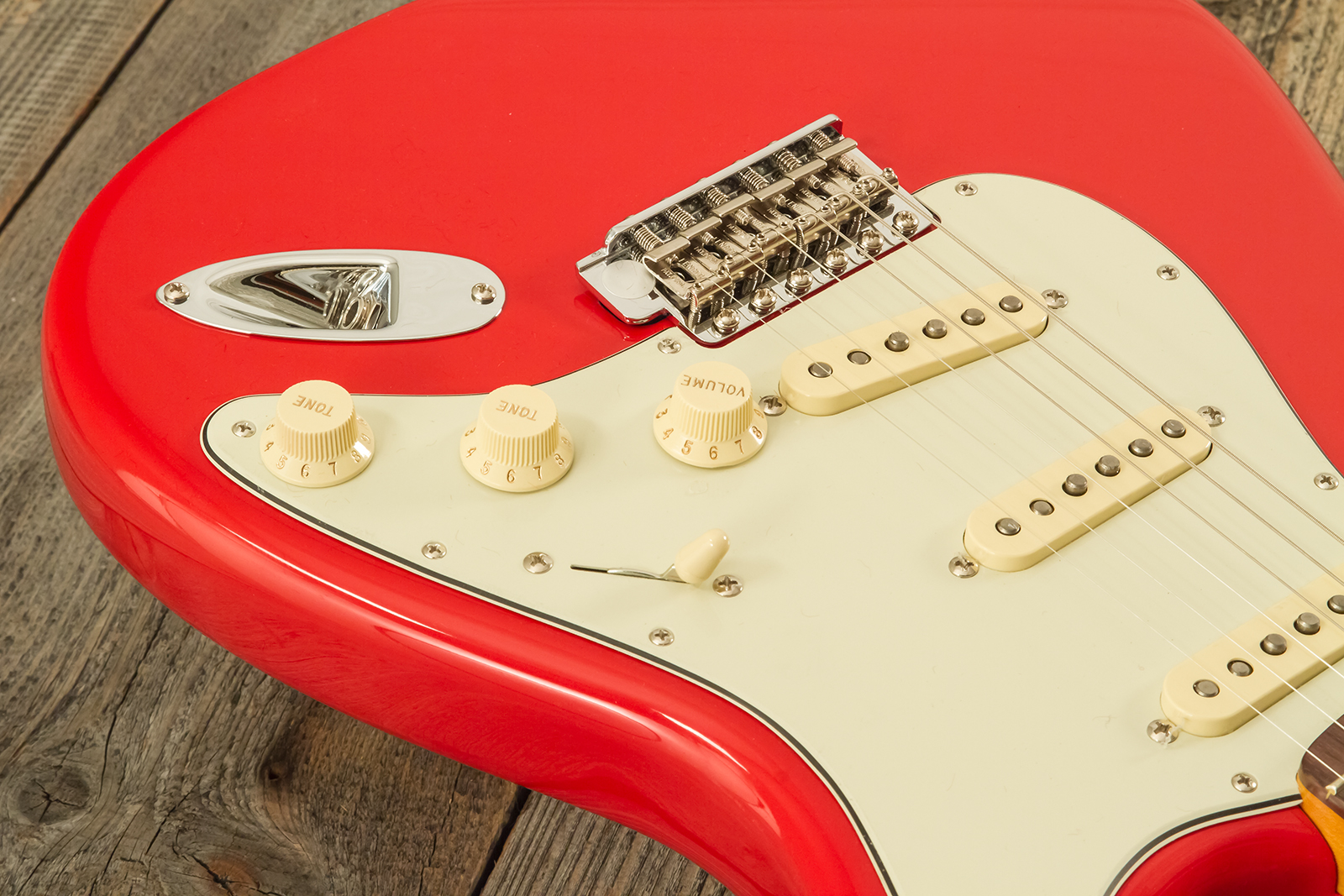 Fender Strat 1961 American Vintage Ii Ltd Usa 3s Trem Rw - Fiesta Red - Str shape electric guitar - Variation 3