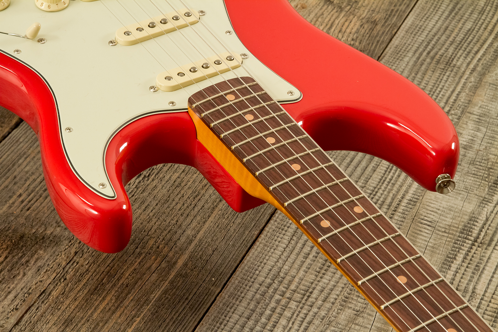 Fender Strat 1961 American Vintage Ii Ltd Usa 3s Trem Rw - Fiesta Red - Str shape electric guitar - Variation 4