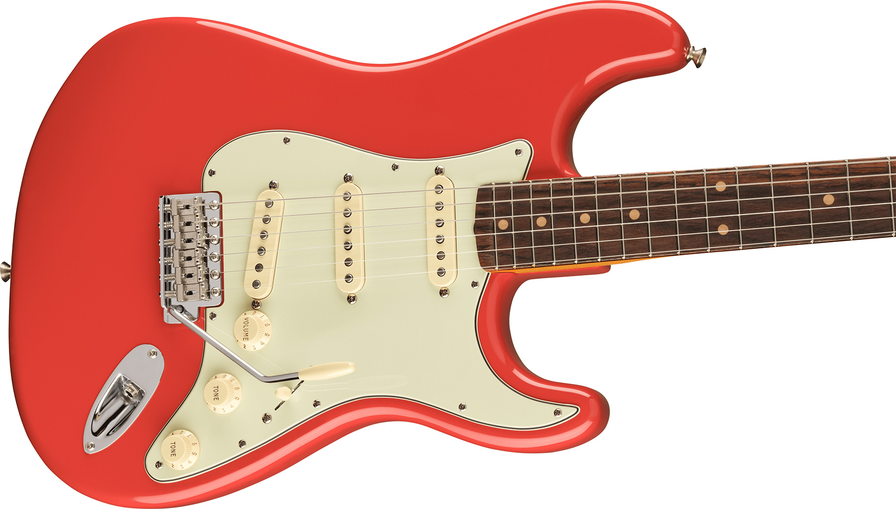 Fender Strat 1961 American Vintage Ii Usa 3s Trem Rw - Fiesta Red - Str shape electric guitar - Variation 2
