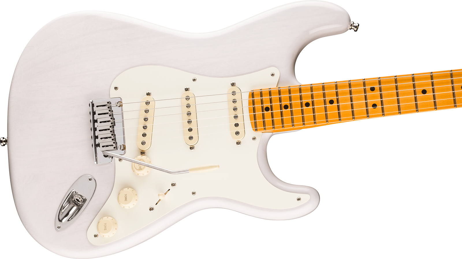 Fender Strat 50s American Ultra Luxe Usa 3s Trem Mn - White Blonde - Str shape electric guitar - Variation 2