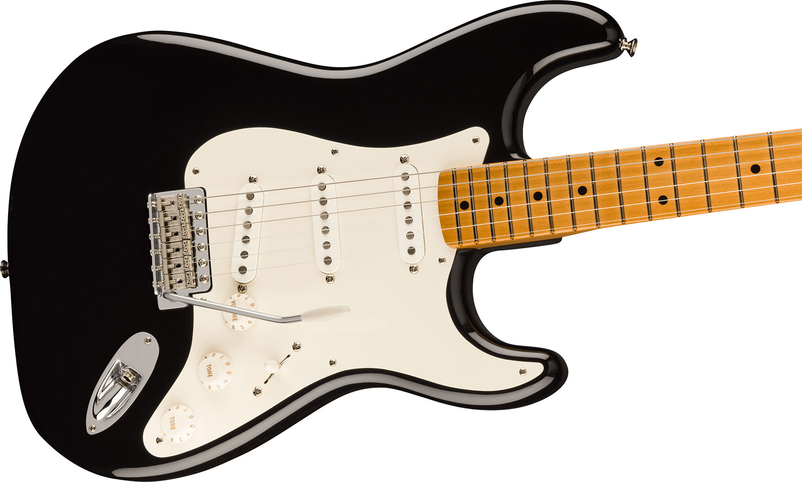 Fender Strat 50s Vintera 2 Mex 3s Trem Mn - Black - Str shape electric guitar - Variation 2