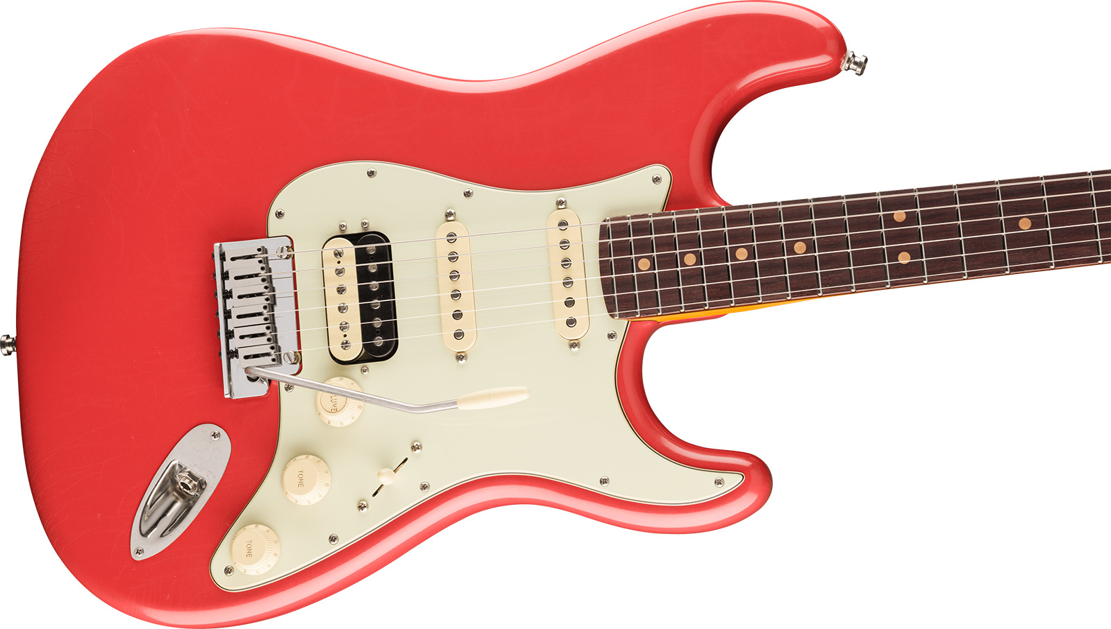 Fender Strat 60s Hss American Ultra Luxe Usa 3s Trem Rw - Fiesta Red - Str shape electric guitar - Variation 2