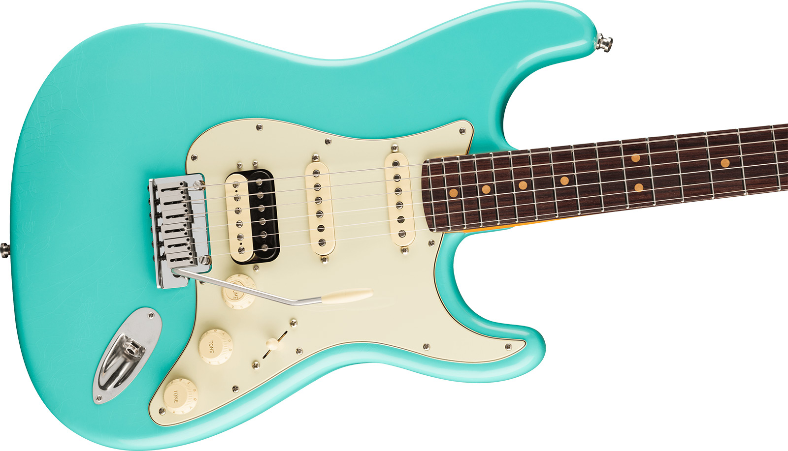 Fender Strat 60s Hss American Ultra Luxe Vintage Usa 3s Trem Rw - Sea Foam Green - Str shape electric guitar - Variation 2