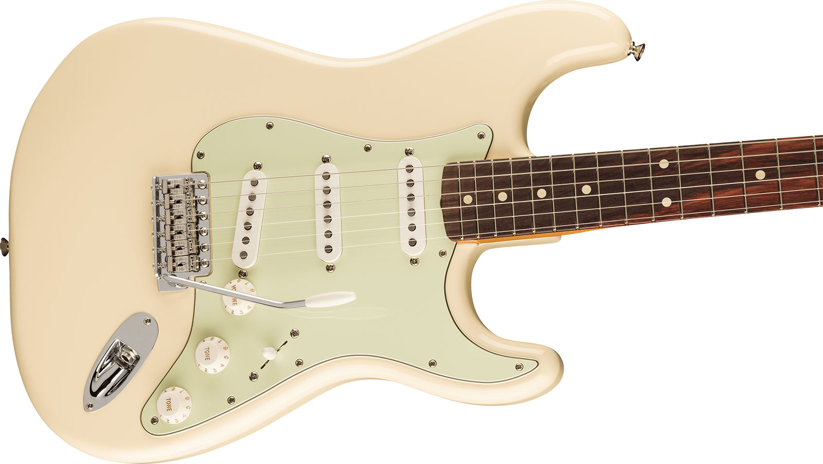 Fender Strat 60s Vintera 2 Mex 3s Trem Rw - Olympic White - Str shape electric guitar - Variation 2