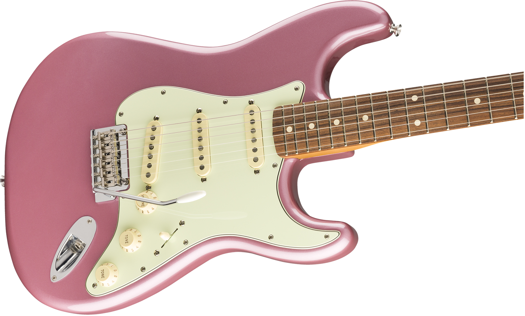 Fender Strat 60s Vintera Modified Mex Mn - Burgundy Mist - Str shape electric guitar - Variation 2