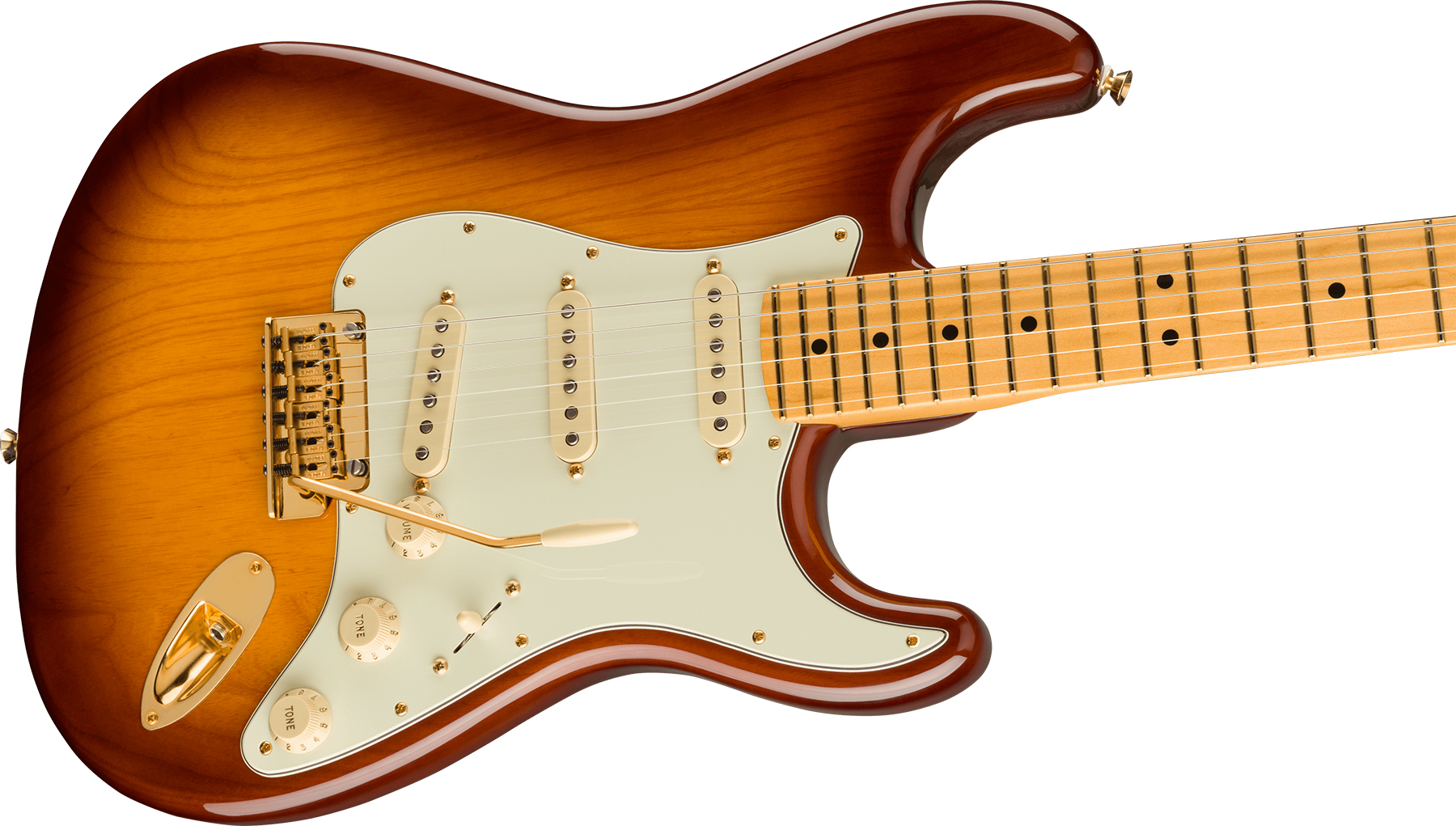 Fender Strat 75th Anniversary Commemorative Ltd Usa Mn +etui - 2-color Bourbon Burst - Str shape electric guitar - Variation 2