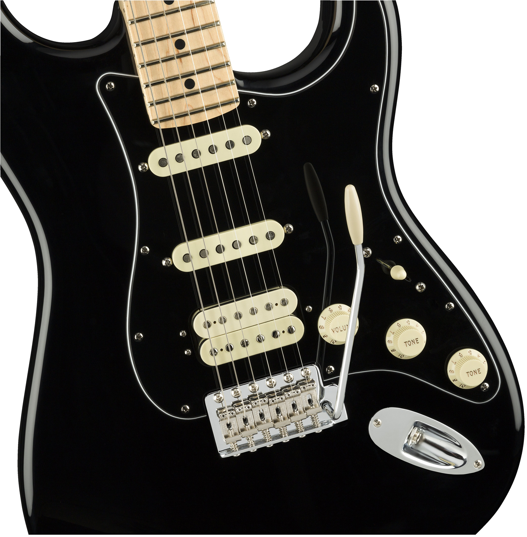 Fender Strat American Performer Usa Hss Mn - Black - Str shape electric guitar - Variation 2