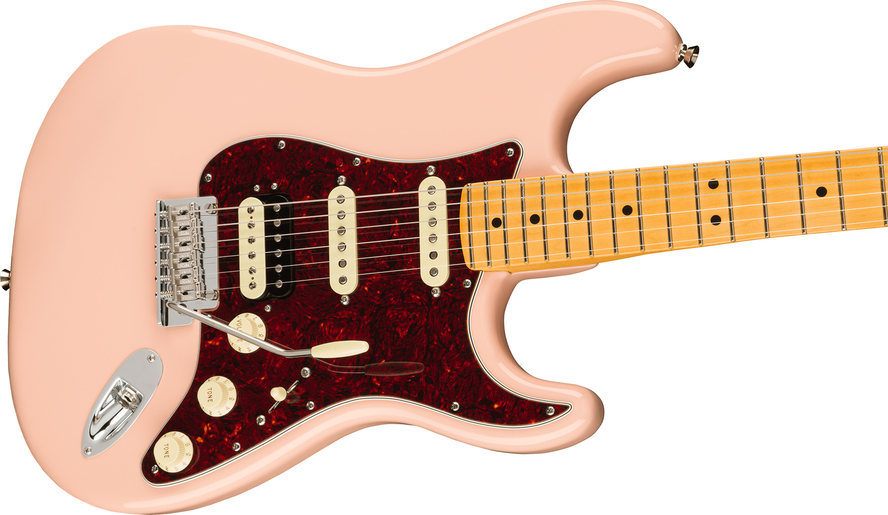 Fender Strat American Pro Ii Ltd Hss Trem Mn - Shell Pink - Str shape electric guitar - Variation 2