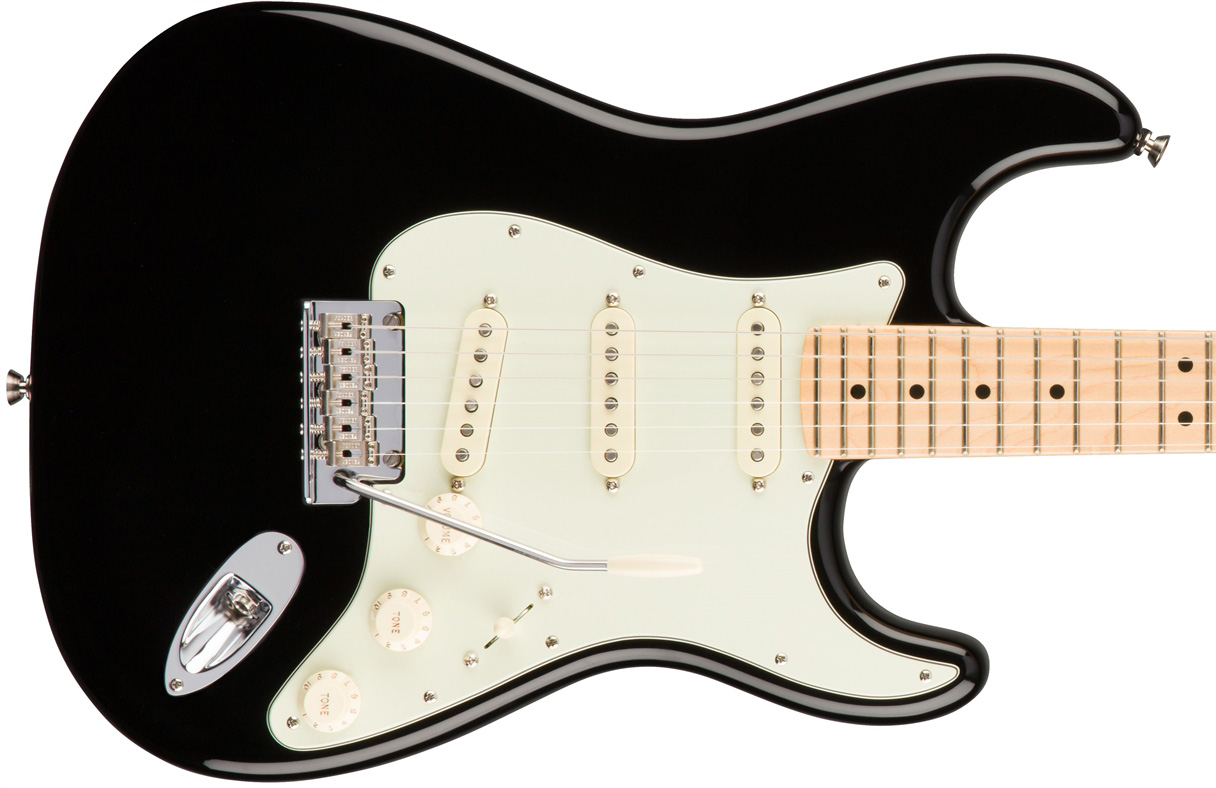 Fender Strat American Professional 2017 3s Usa Mn - Black - Str shape electric guitar - Variation 1