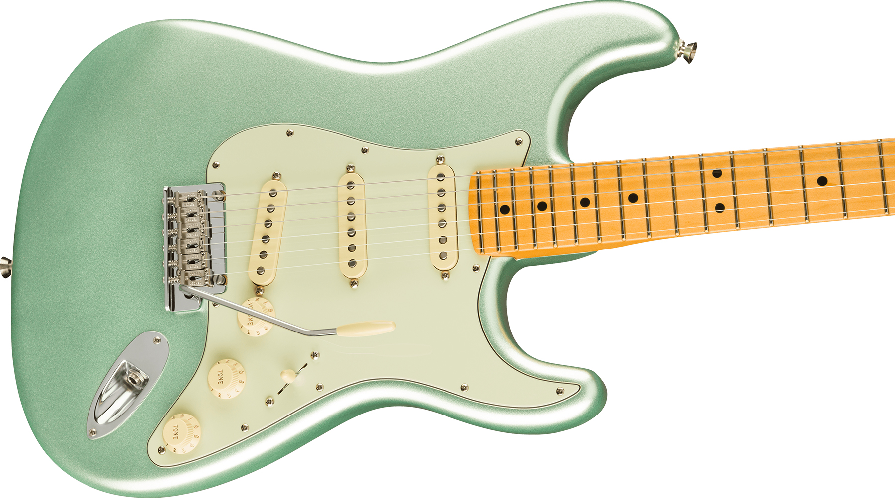 Fender Strat American Professional Ii Lh Gaucher Usa Mn - Mystic Surf Green - Left-handed electric guitar - Variation 3