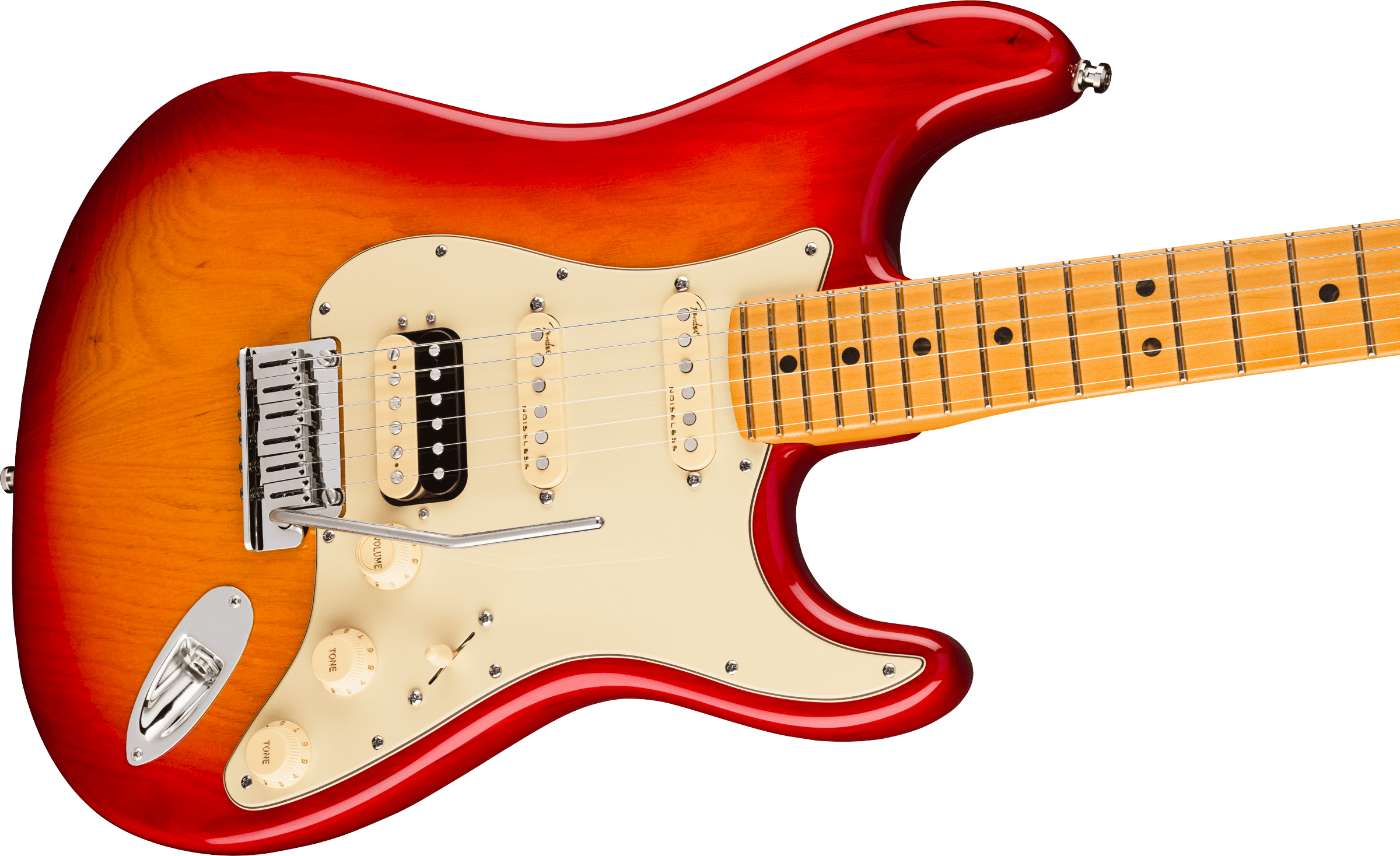 Fender Strat American Ultra Hss 2019 Usa Mn - Plasma Red Burst - Str shape electric guitar - Variation 2