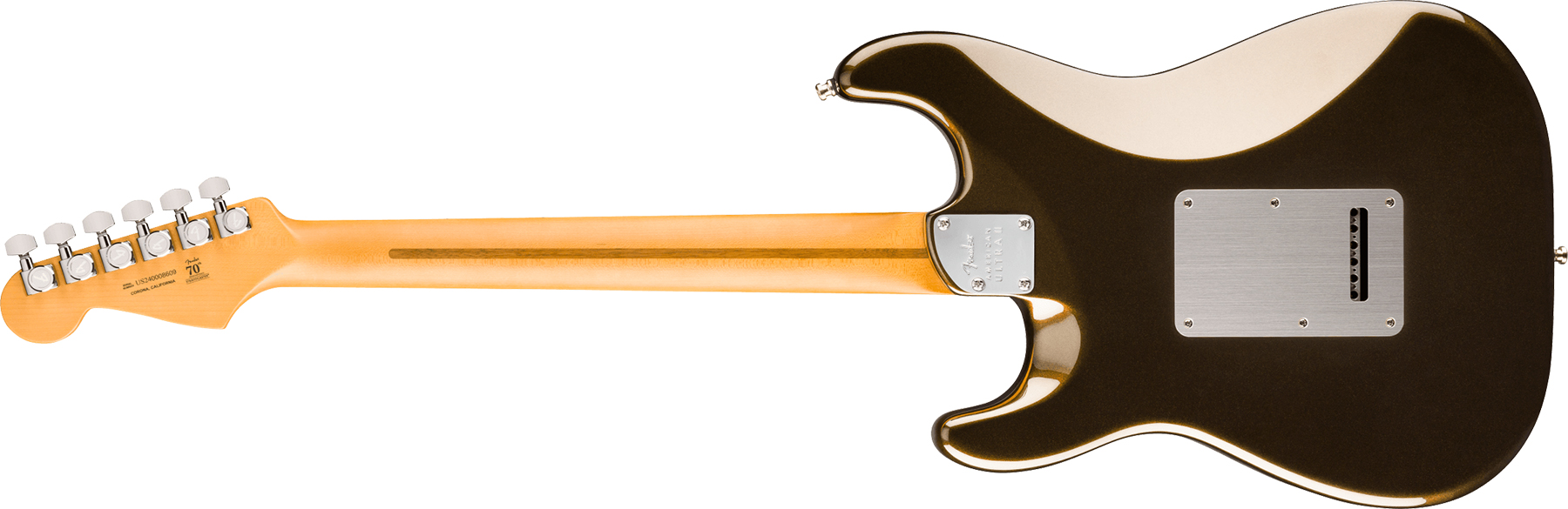 Fender Strat American Ultra Ii Hss Usa Trem Eb - Texas Tea - Str shape electric guitar - Variation 1