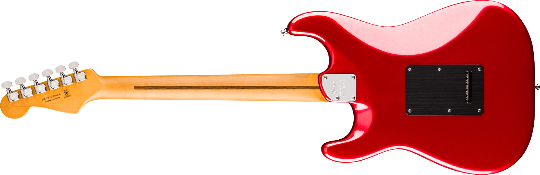 Fender Strat American Ultra Ii Hss Usa Trem Mn - Sinister Red - Str shape electric guitar - Variation 1