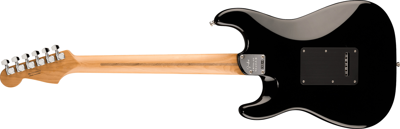 Fender Strat American Ultra Ii Ltd Usa 3s Trem Mn - Black - Str shape electric guitar - Variation 1