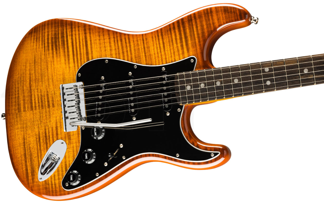 Fender Strat American Ultra Ltd Usa 3s Trem Eb - Tiger's Eye - Str shape electric guitar - Variation 2
