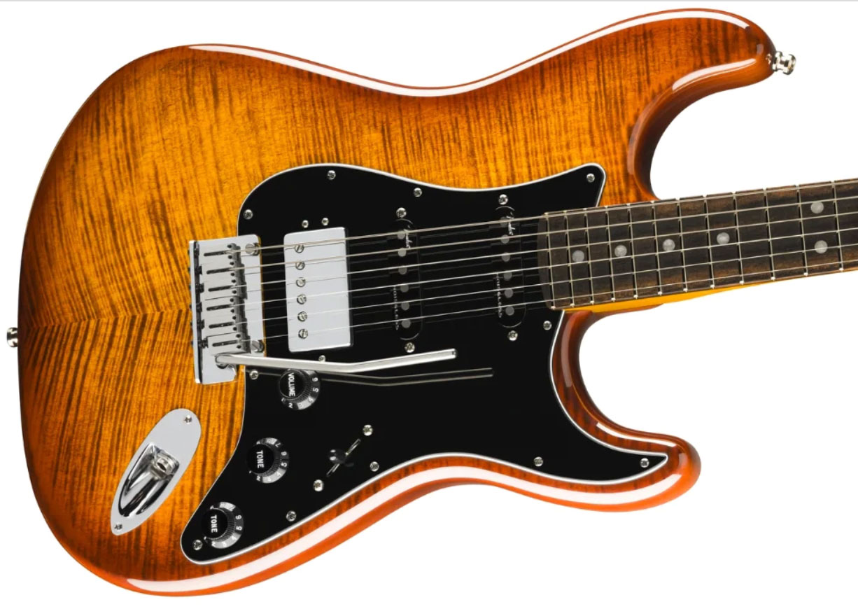 Fender Strat American Ultra Ltd Usa Hss Trem Eb - Tiger's Eye - Str shape electric guitar - Variation 2
