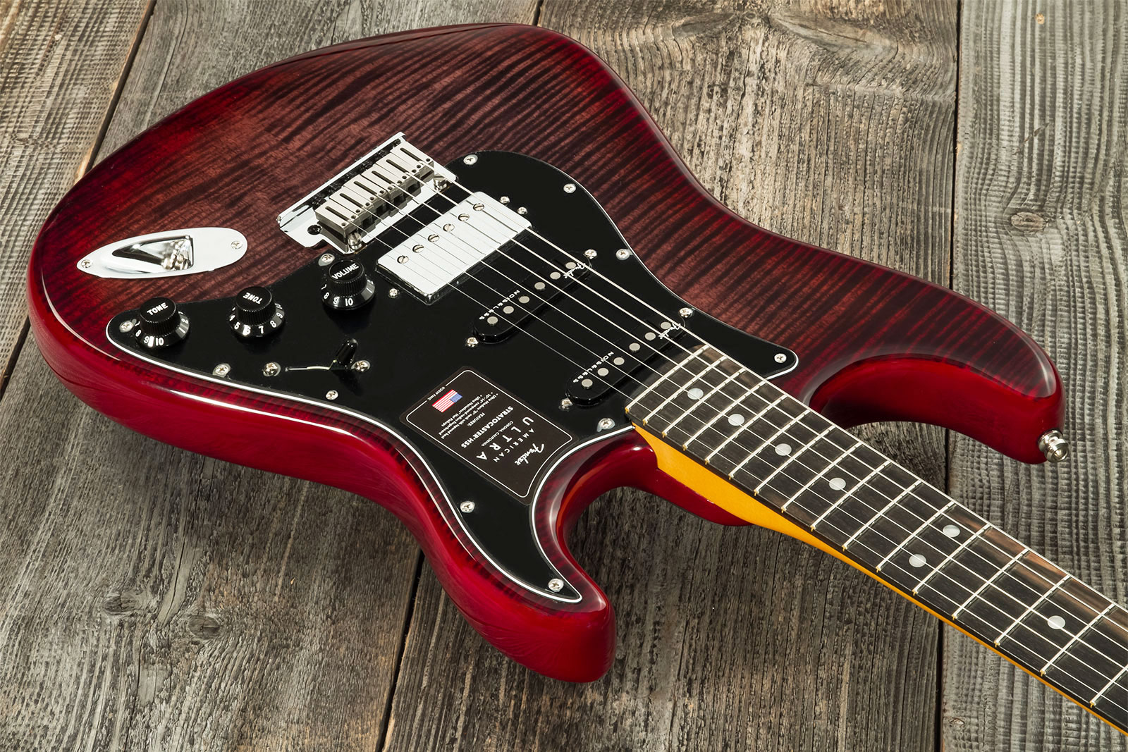 Fender Strat American Ultra Ltd Usa Hss Trem Eb - Umbra - Str shape electric guitar - Variation 2