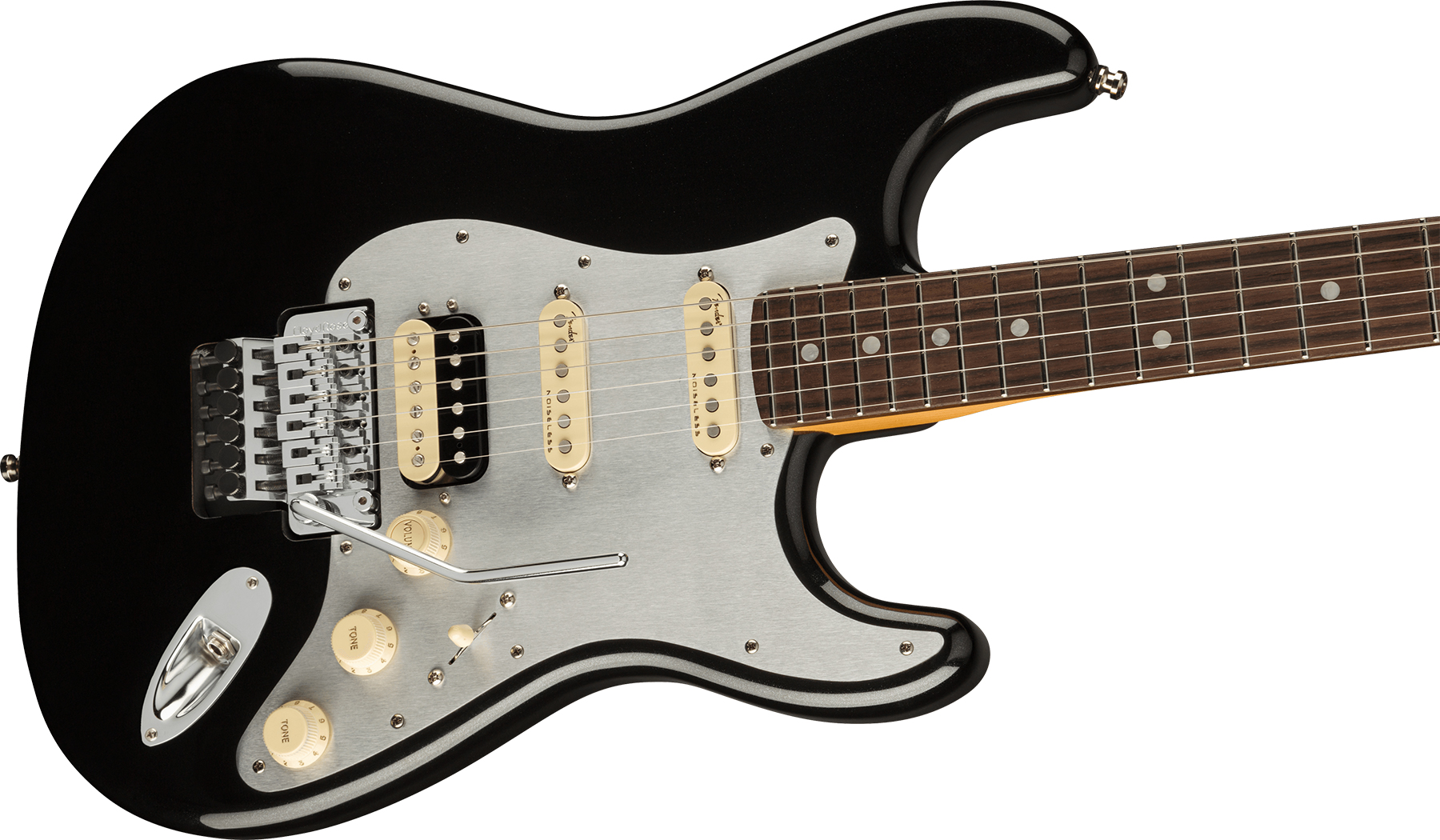 Fender Strat American Ultra Luxe Hss Floyd Rose Usa Fr Rw +etui - Mystic Black - Str shape electric guitar - Variation 2