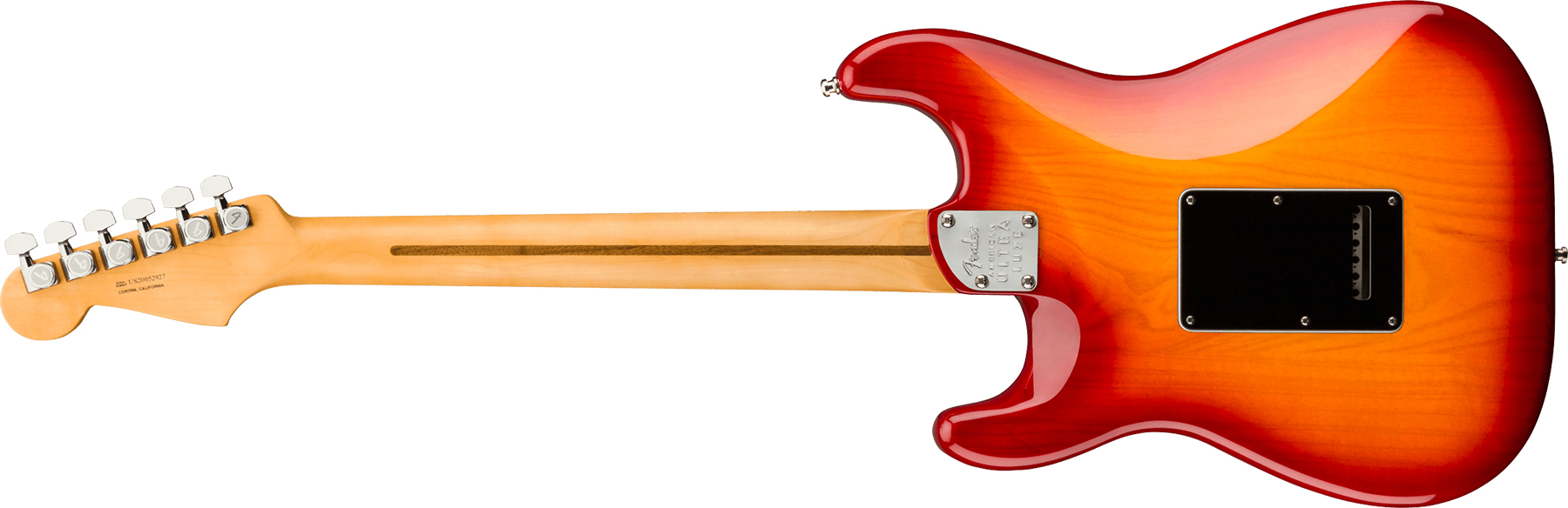 Fender Strat American Ultra Luxe Usa Mn +etui - Plasma Red Burst - Str shape electric guitar - Variation 1