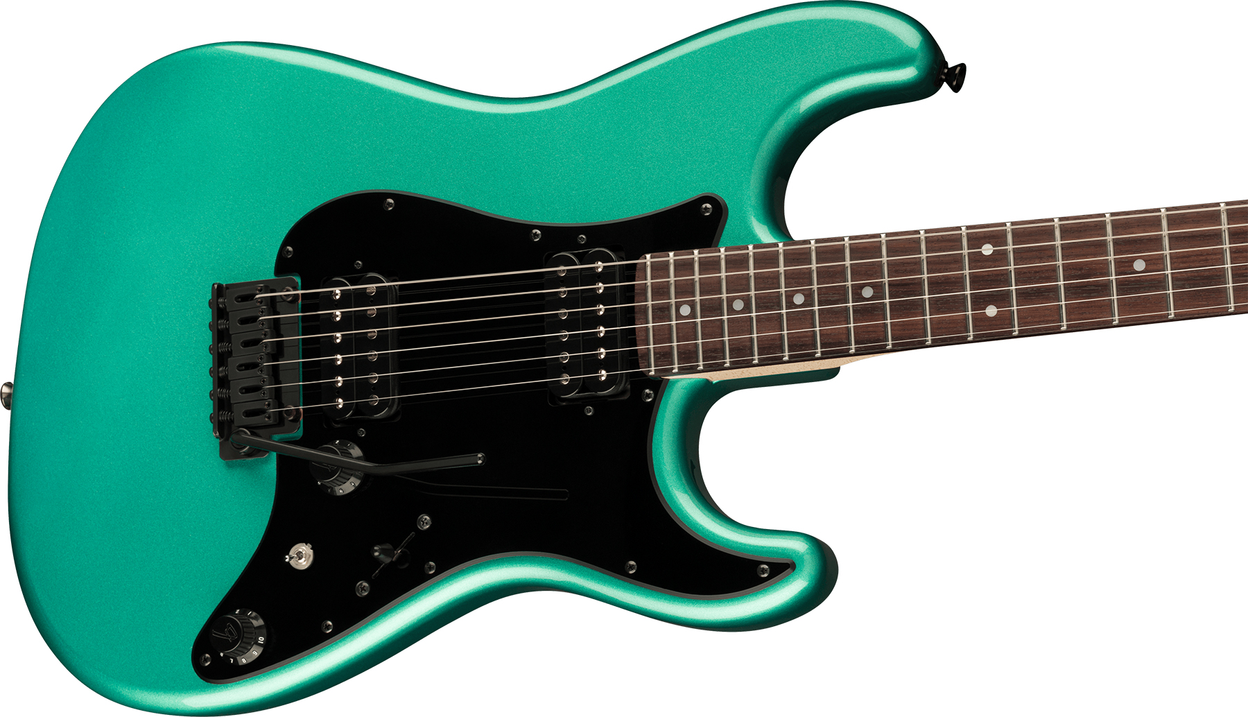 Fender Strat Boxer Hh Jap Trem Rw +housse - Sherwood Green Metallic - Str shape electric guitar - Variation 2