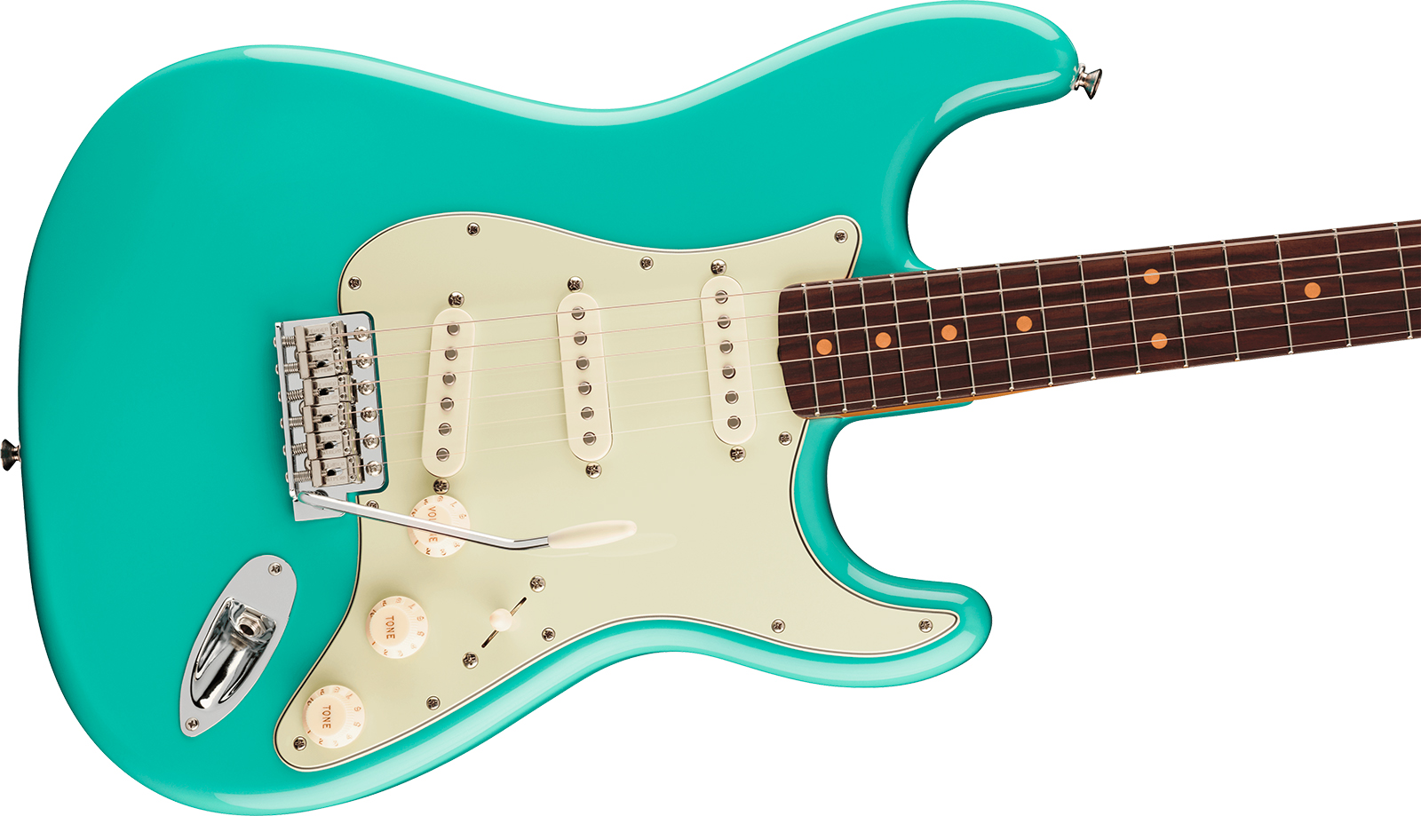 Fender Strat Early 60s Vintera 3 Mex 3s Trem Rw - Seafoam Green - Str shape electric guitar - Variation 2