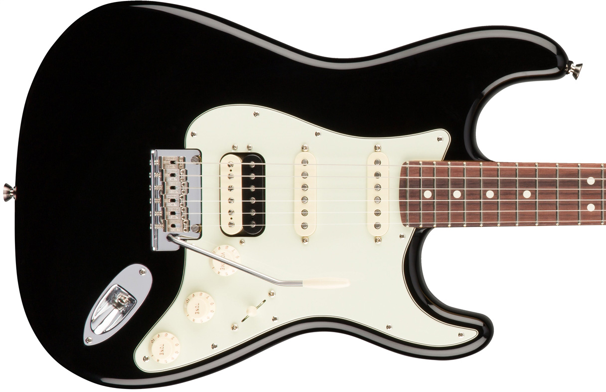 Fender Strat Hss Shawbucker American Professional Usa Rw - Black - 12 string electric guitar - Variation 1