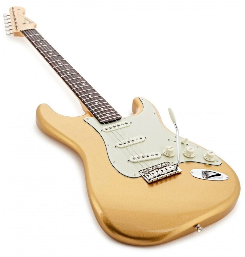 Fender Strat Hybrid Ii Mij Jap 3s Trem Rw - Gold - Str shape electric guitar - Variation 2