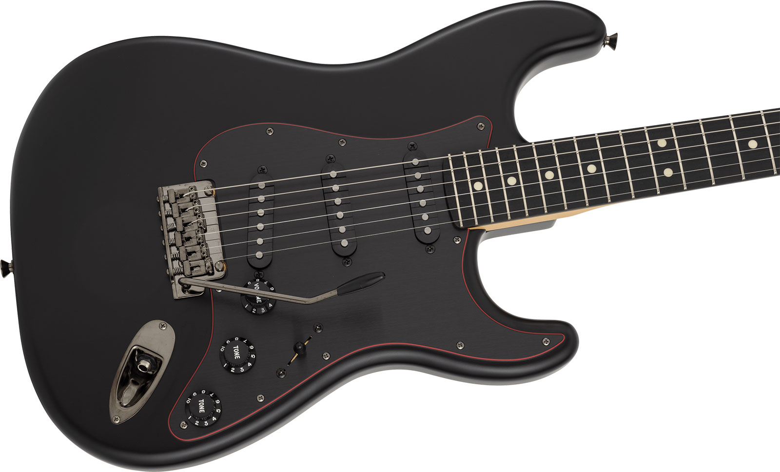 Fender Strat Hybrid Ii Mij Ltd Jap 3s Trem Rw - Black - Str shape electric guitar - Variation 2