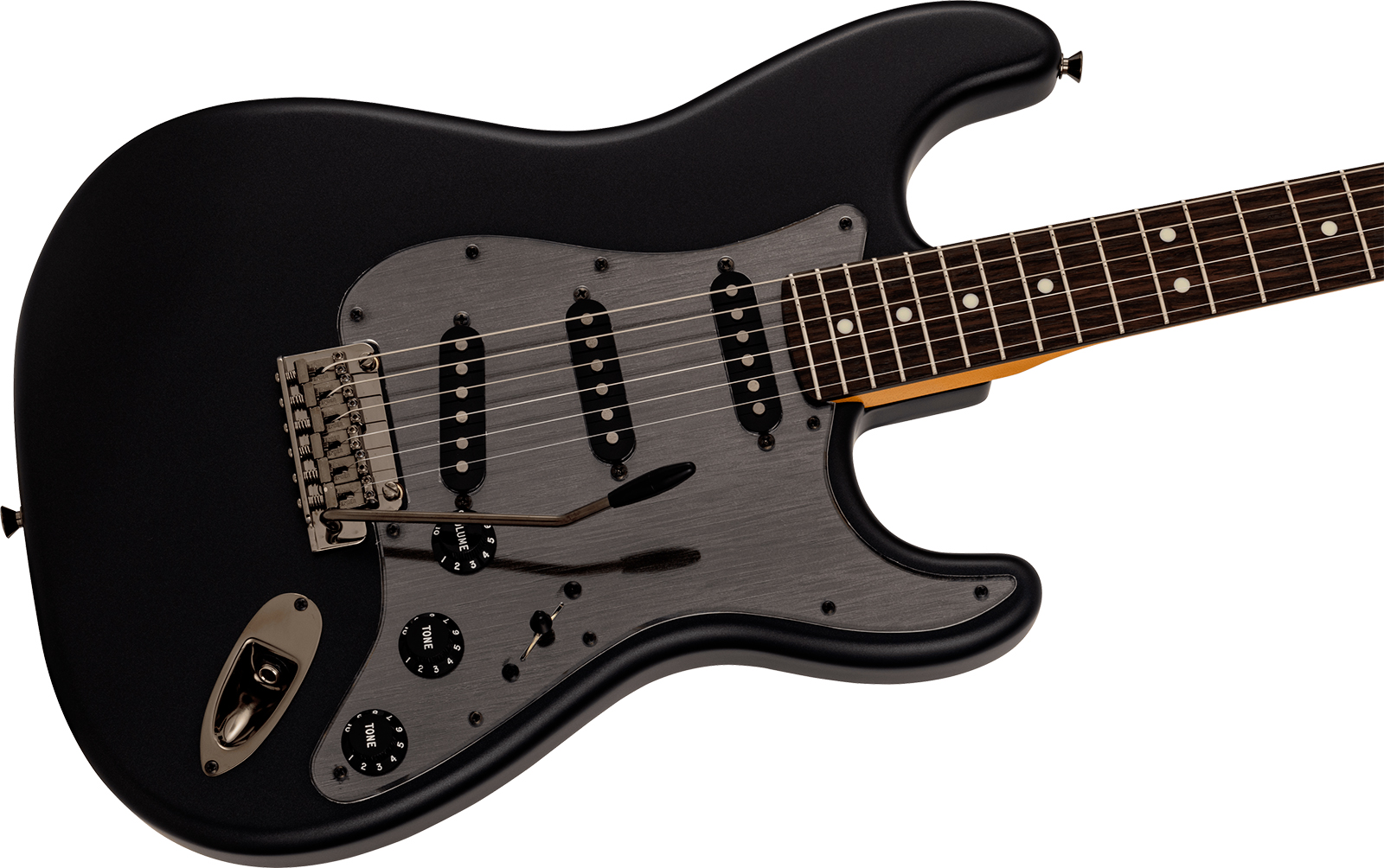 Fender Strat Hybrid Ii Mij Ltd Jap 3s Trem Rw - Matte Phantom Black - Str shape electric guitar - Variation 2