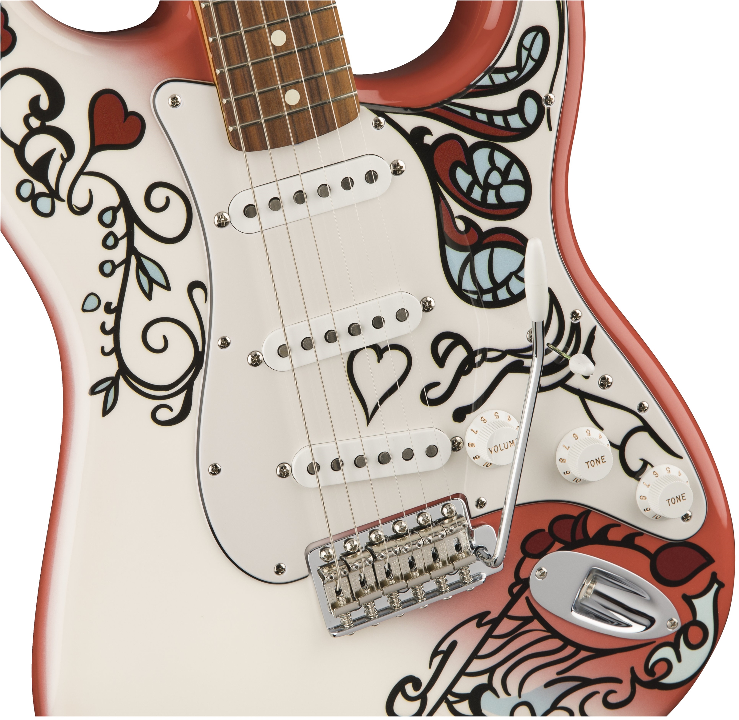 Fender Strat Jimi Hendrix Monterey Mex Sss Pf - Hand Painted Custom - Tel shape electric guitar - Variation 6