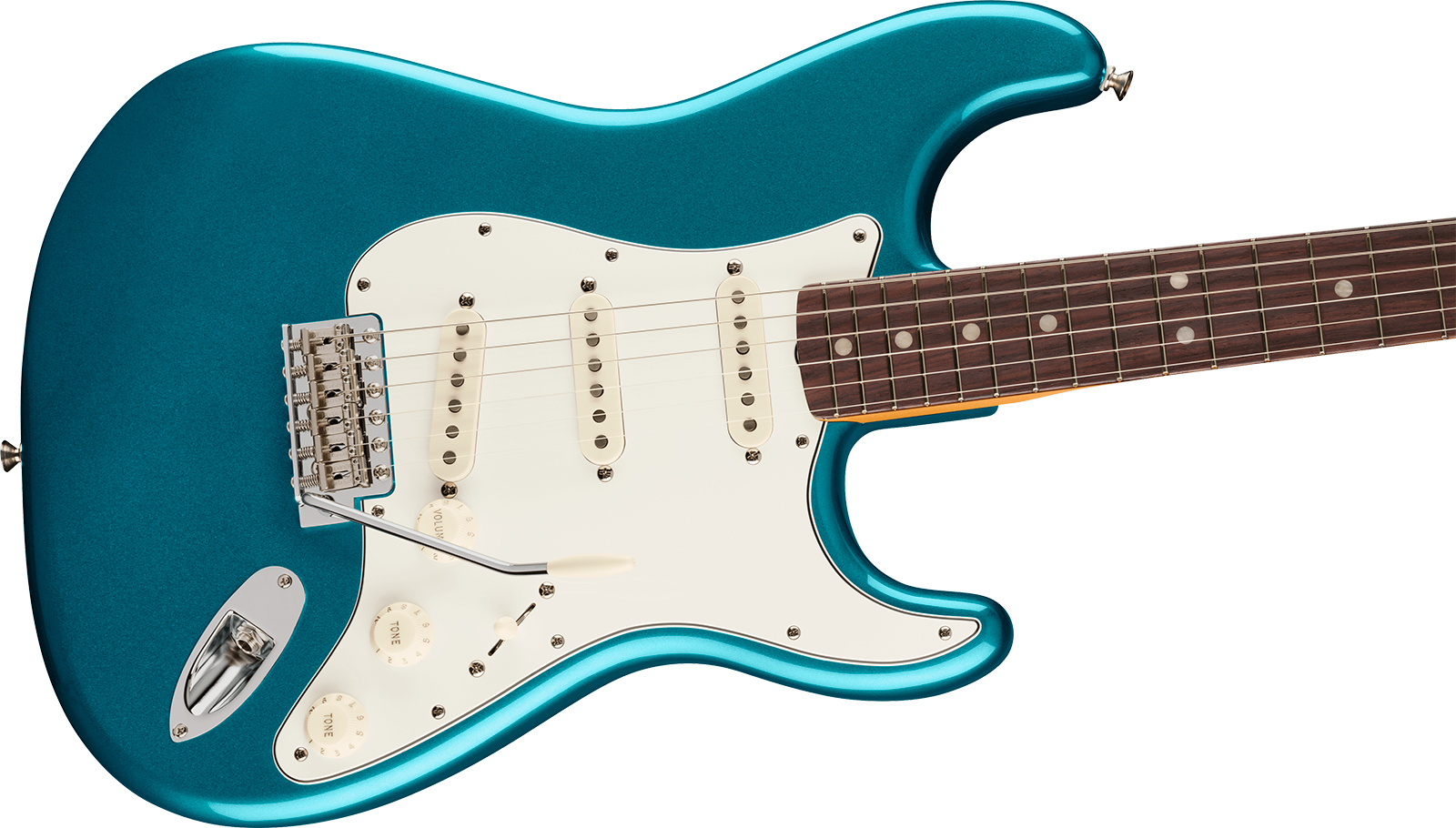 Fender Strat Late 60s Vintera 3 Mex 3s Trem Rw - Ocean Turquoise - Str shape electric guitar - Variation 2
