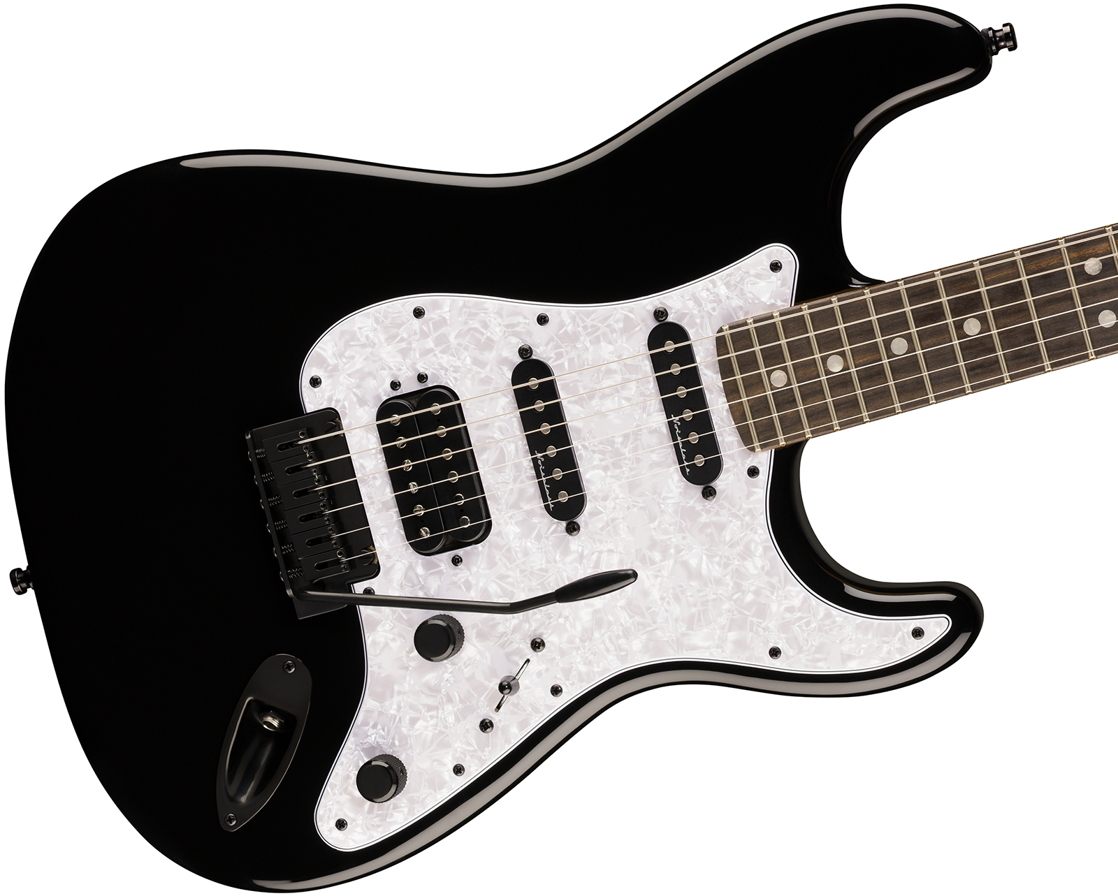 Fender Strat Player Fusion Ltd Mex Hss Trem Eb - Black - Str shape electric guitar - Variation 2