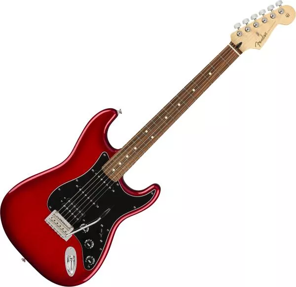 Solid body electric guitar Fender Player Stratocaster HSS Ltd (MEX, PF) - Candy red burst