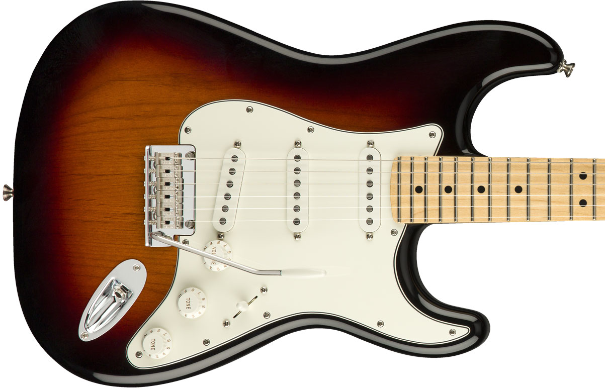 Fender Strat Player Lh Gaucher Mex Sss Mn - 3-color Sunburst - Left-handed electric guitar - Variation 1