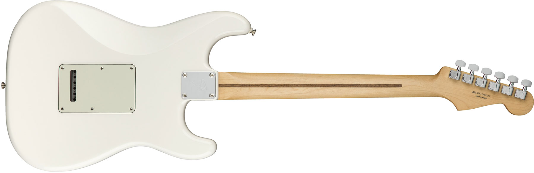Fender Strat Player Lh Gaucher Mex Sss Mn - Polar White - Left-handed electric guitar - Variation 1