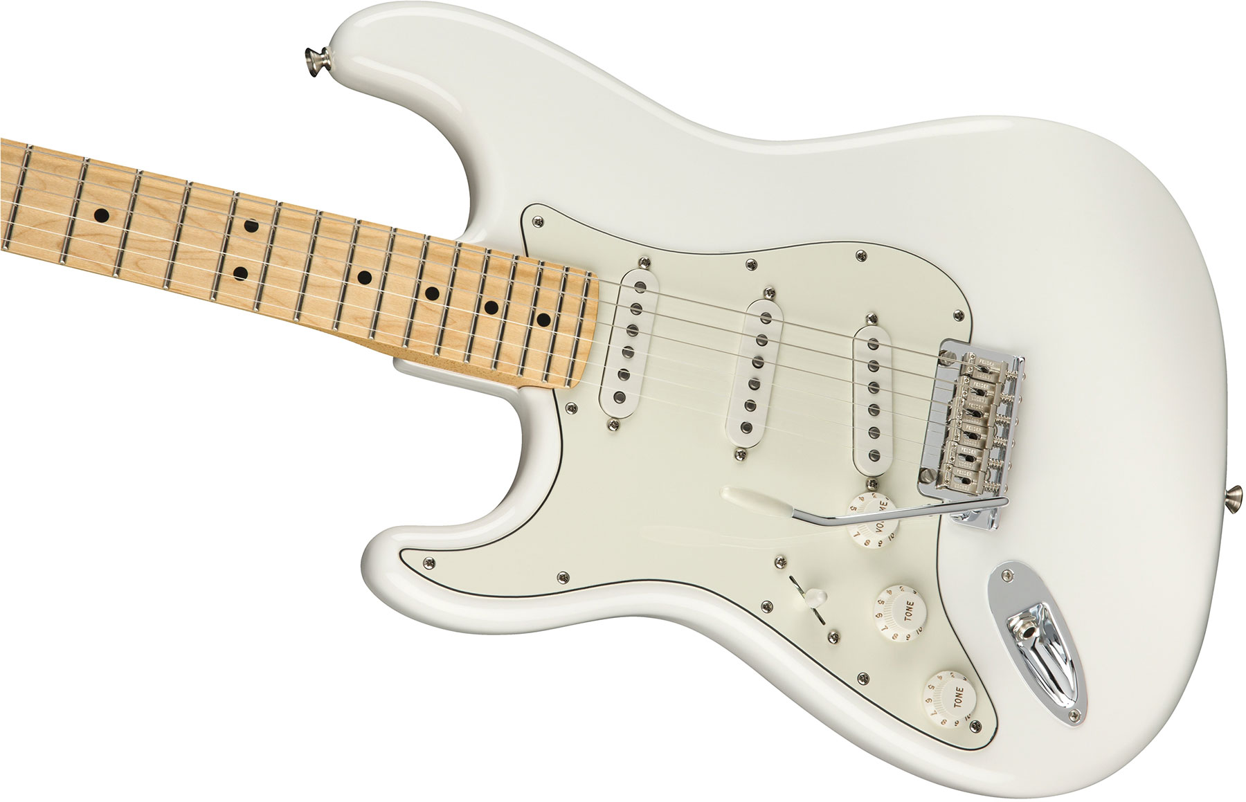 Fender Strat Player Lh Gaucher Mex Sss Mn - Polar White - Left-handed electric guitar - Variation 2