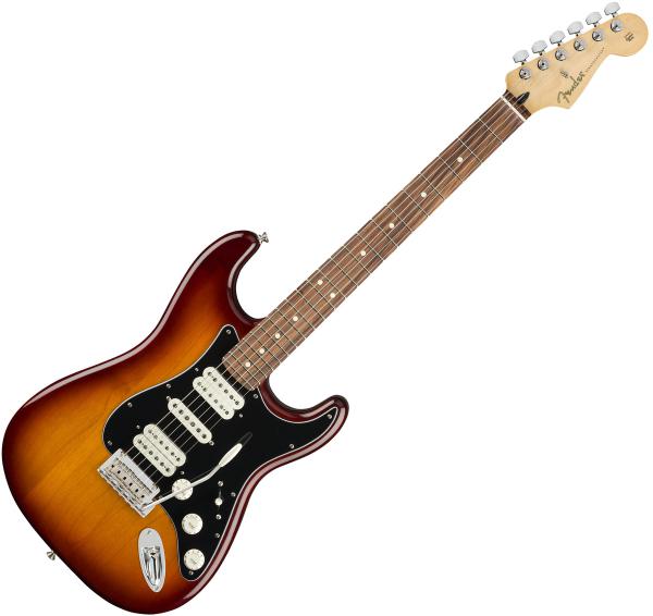 Solid body electric guitar Fender Player Stratocaster HSH (MEX, PF) - Tobacco burst