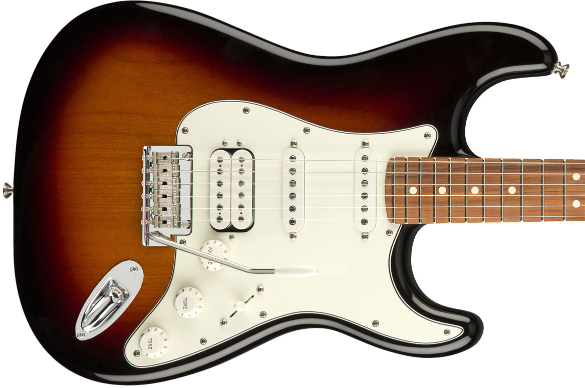Fender Strat Player Mex Hss Pf - 3-color Sunburst - Str shape electric guitar - Variation 1