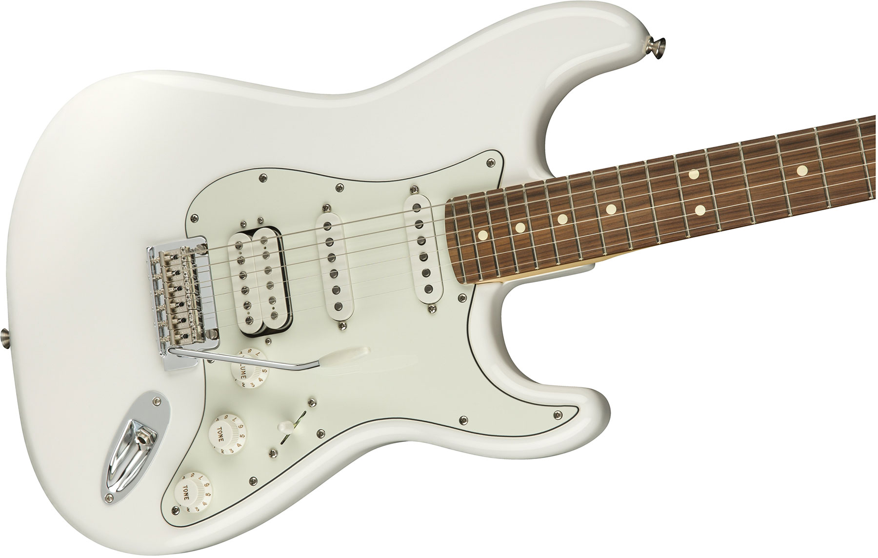 Fender Strat Player Mex Hss Pf - Polar White - Str shape electric guitar - Variation 2