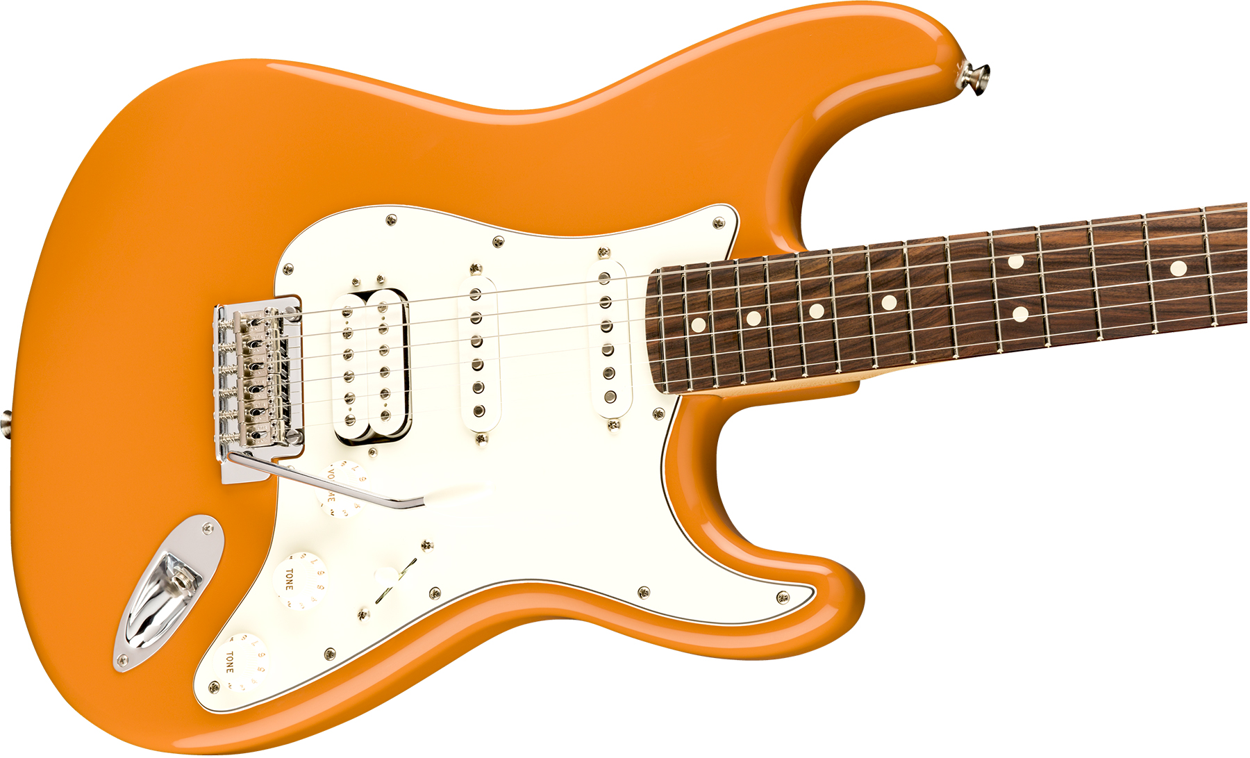 Guit elect Fender Stratocaster Player MN Capri Orange